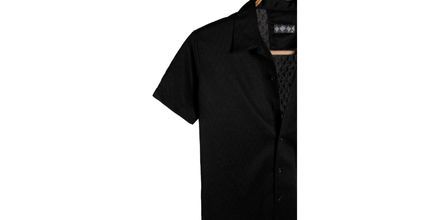Marrakech Erkek Siyah Kısa Kollu Pamuklu Yıldız Desenli Gömlek Özellikleri
