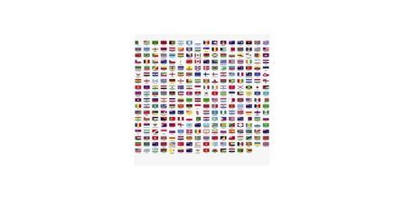 288 Adet Ülke İsimleri Ve Bayrakları Sticker Fiyatı