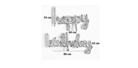 Şık ve Zarif Happy Birthday Yazısı Balon Fiyatları