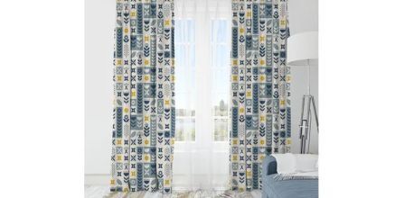 Dekoratif Geometrik Desenli Fon Perde Kullananlar