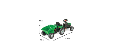 Unisex Çocuk Yeşil Active Römorklu Traktör Pedallı 07-316 Yorumları