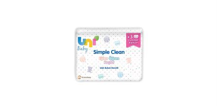 Kullanışlı Uni Baby Simple Clean Islak Havlu 3x52 Adet