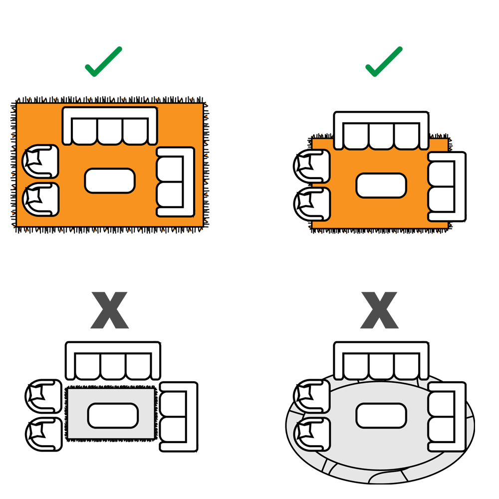 Salon halı yerleşimi