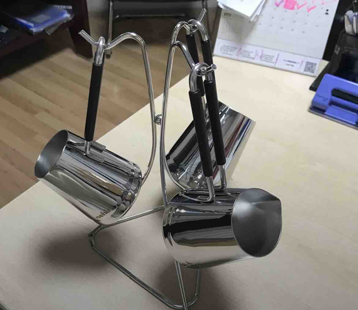 Everest 4 Parça Standlı Paslanmaz Çelik Cezve Seti – Nehir