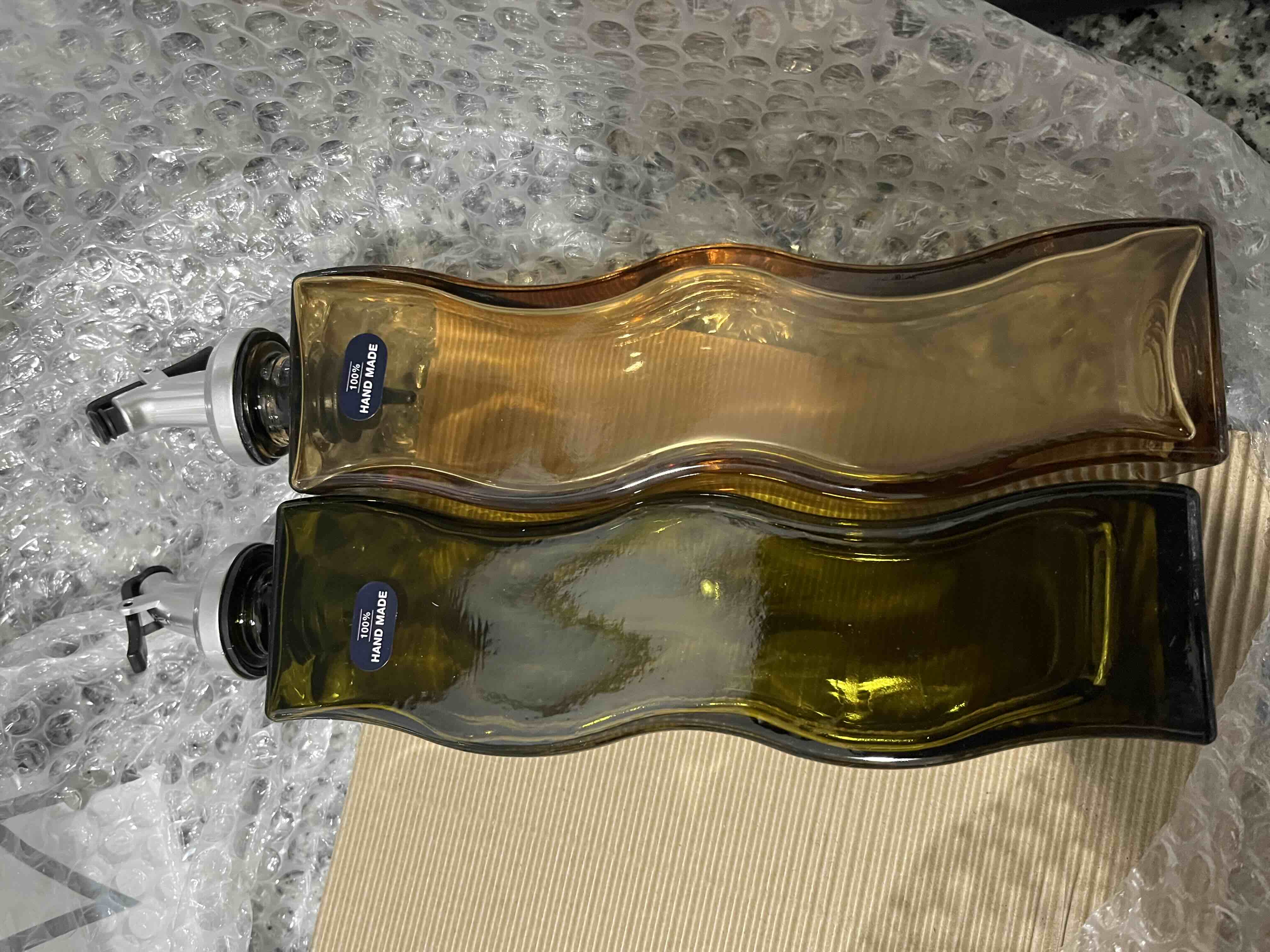 Wavy 2'li Yağlık Sirkelik Seti Amber-Yeşil (250 cc)