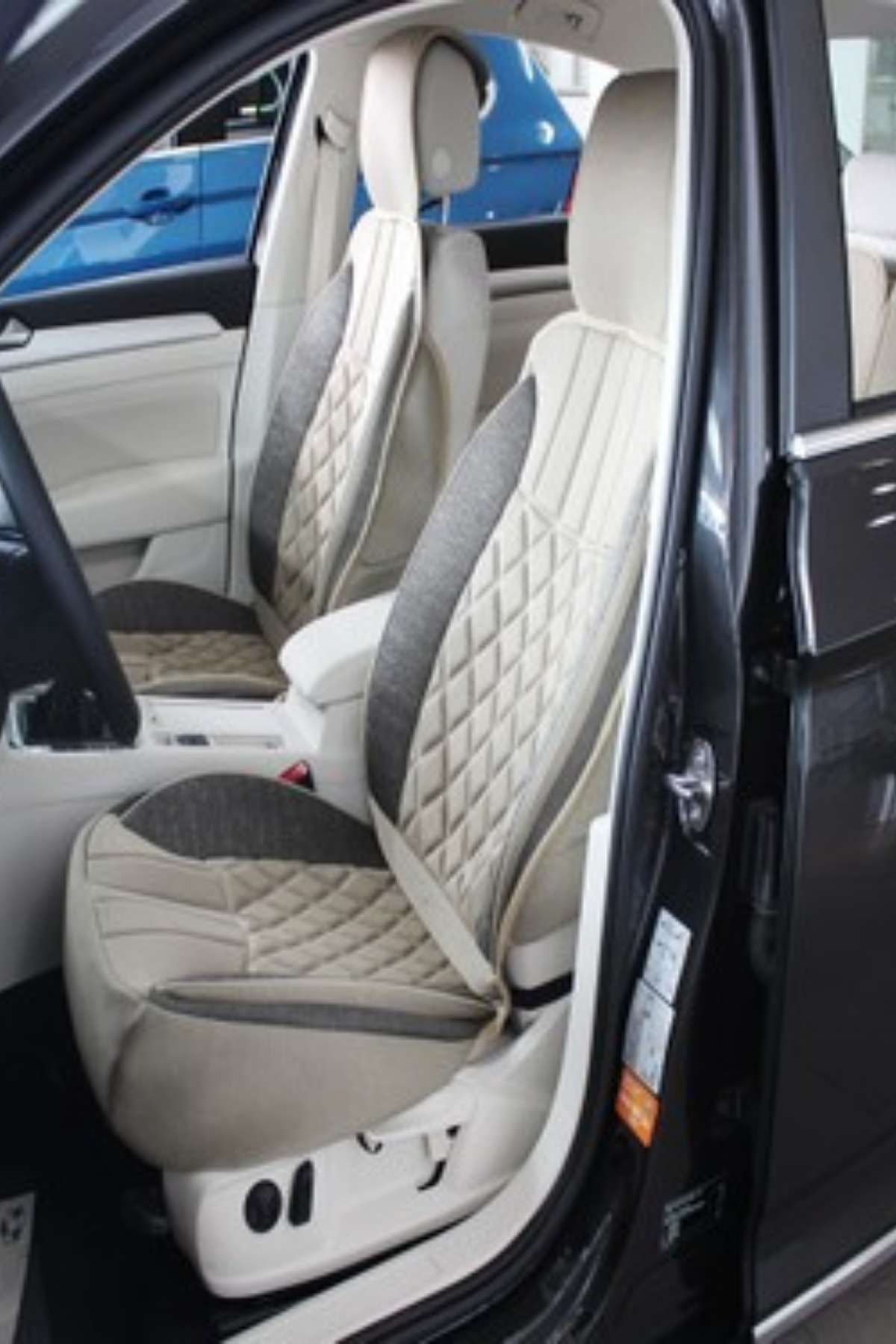 Kia Pro Ceed Gt 2013 ve Sonrası Trobus Elegance Ortopedik Araç Koltuk Minderi 5'li Set, Hava Yastığı Uyumlu Bej Koyu Bej — alternatif görsel