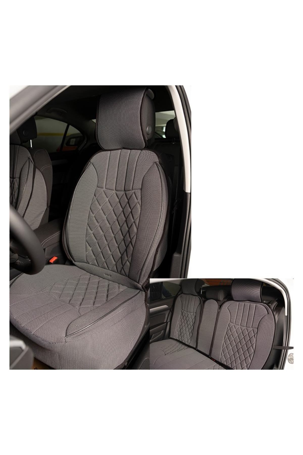 Subaru Outback 2005-2009 Trobus Elegance Ortopedik Araç Koltuk Minderi 5'li Set, Hava Yastığı Uyumlu Gri — alternatif görsel