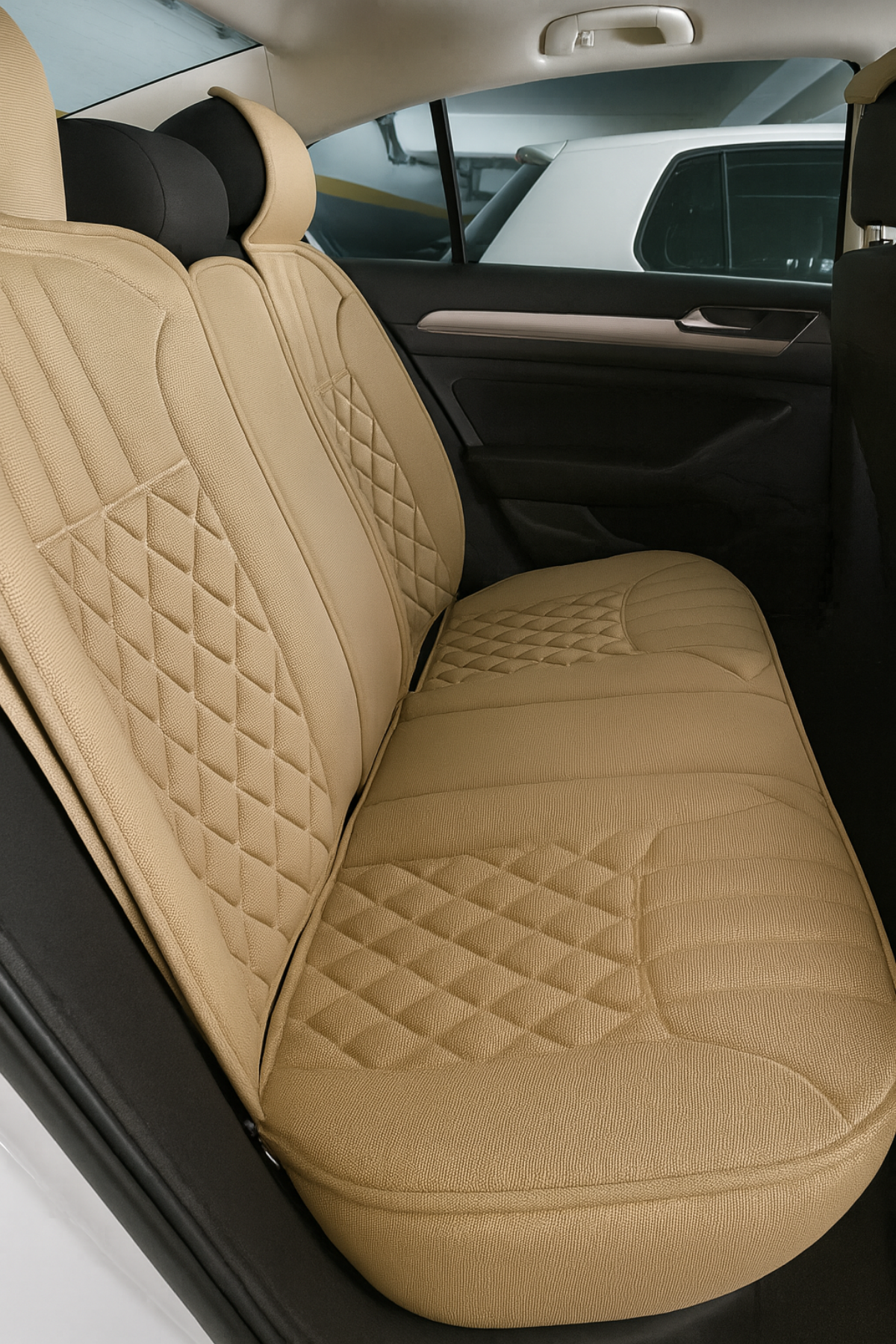 Kia Pro Ceed Gt 2013 ve Sonrası Trobus Elegance Ortopedik Araç Koltuk Minderi 5'li Set, Hava Yastığı Uyumlu Bej — alternatif görsel