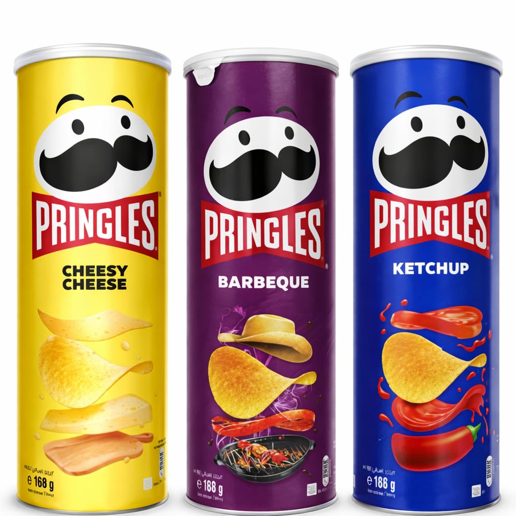 Pringels 165 gr x 3 Adet (Paprika-Cheesy Cheese-Hot&Spicy