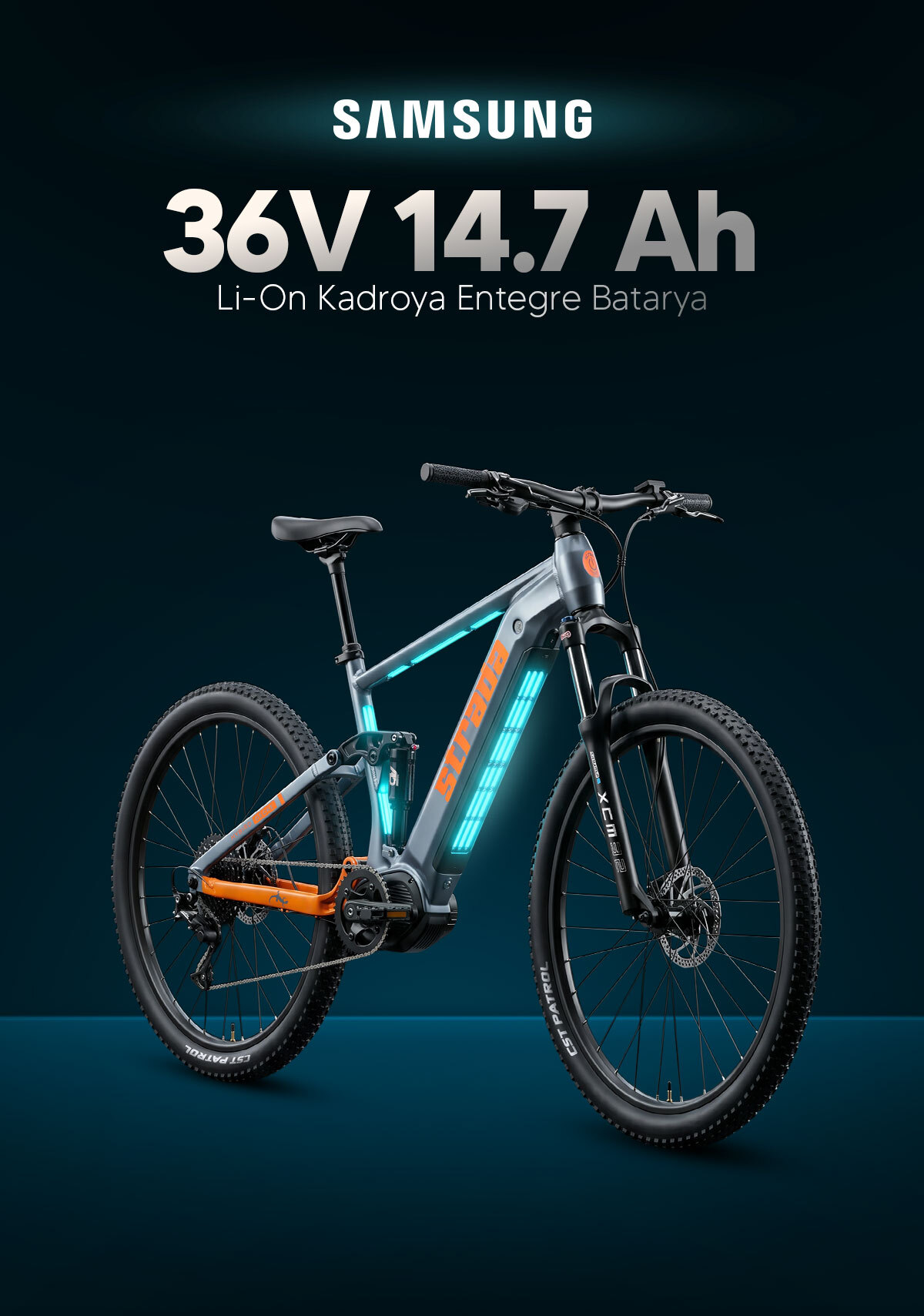 Strada E-Gecko Hidrolik Disk 29 Jant Elektrikli Bisiklet