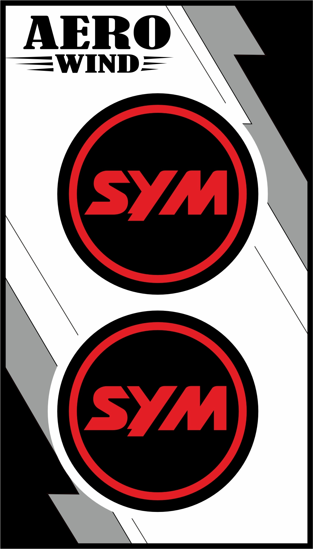 SYM İKİLİ DAMLA STİCKER KIRMIZI