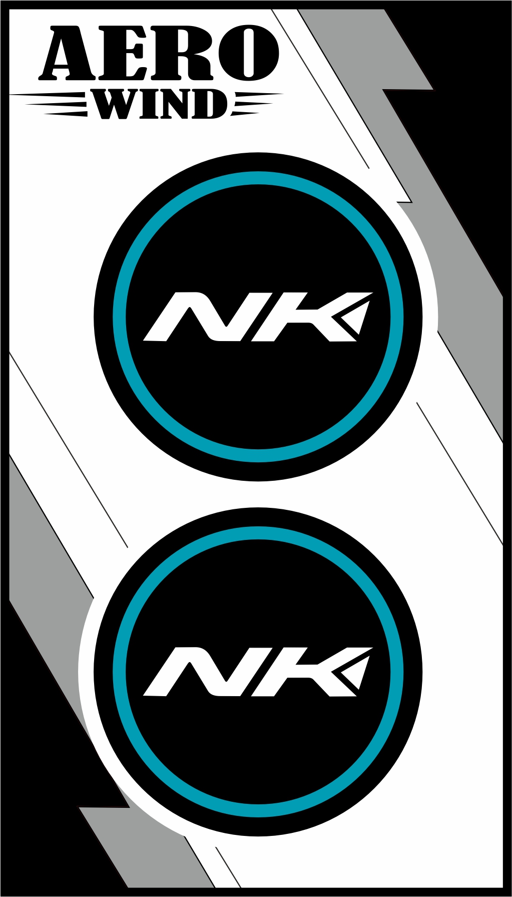 CF MOTO NK İKİLİ DAMLA STİCKER MAVİ-BEYAZ