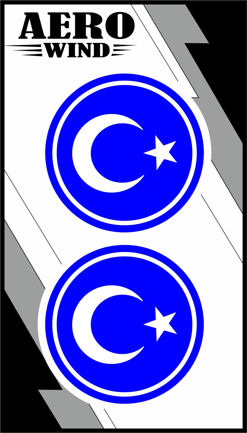 TÜRK BAYRAGI İKİLİ DAMLA STİCKER MAVİ