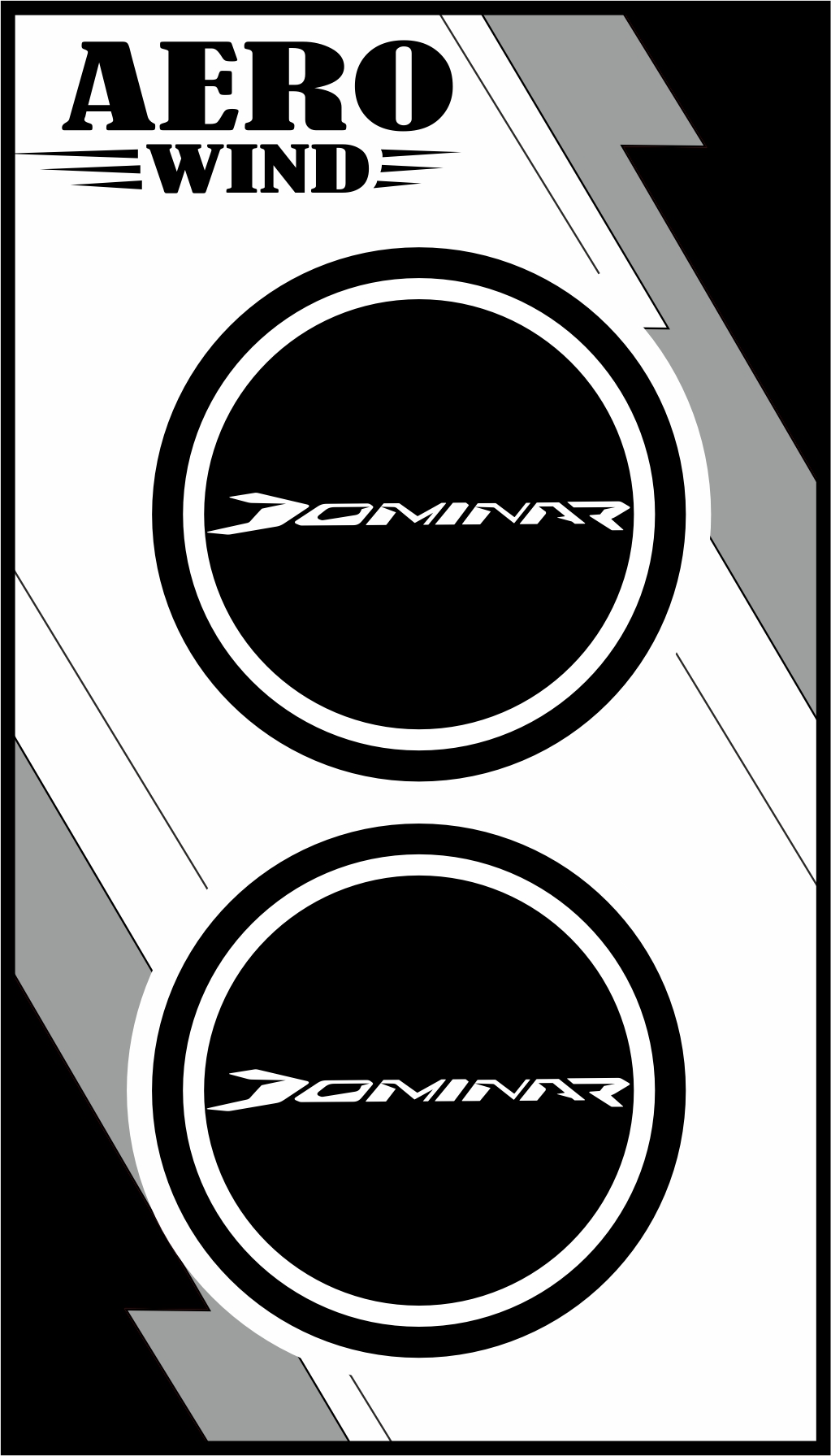 BAJAJ DOMİNAR İKİLİ DAMLA STİCKER BEYAZ