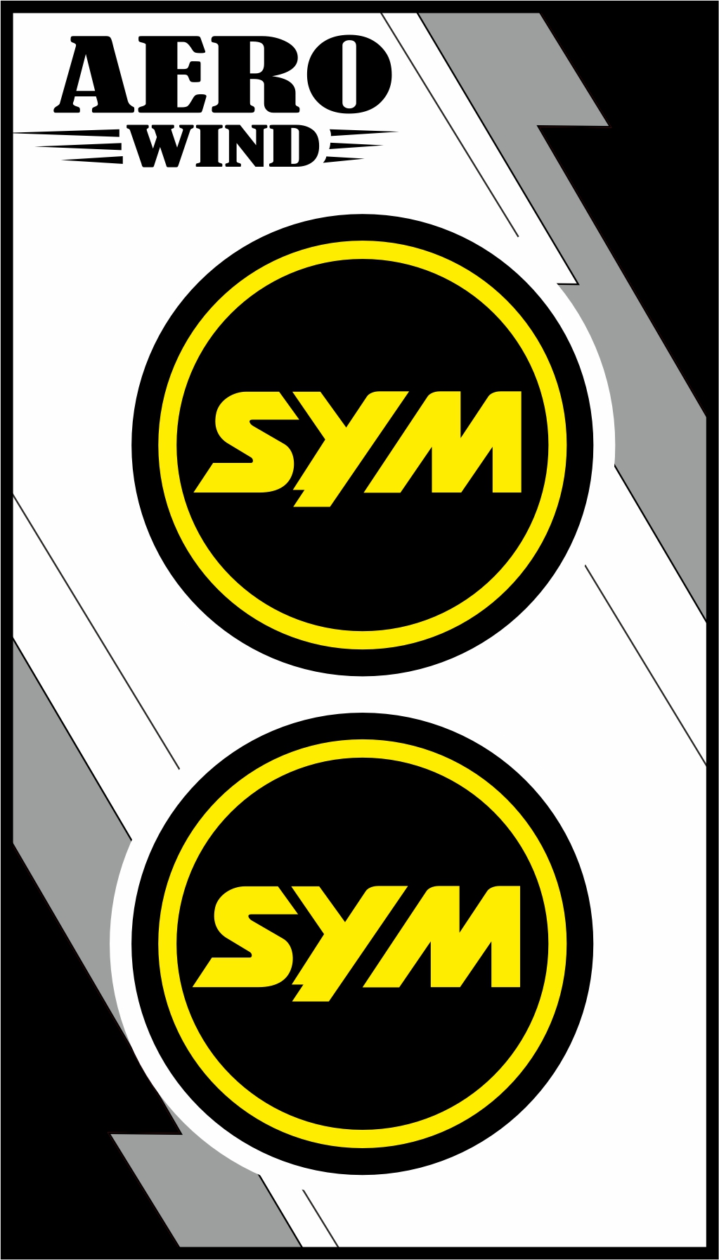 SYM İKİLİ DAMLA STİCKER SARI