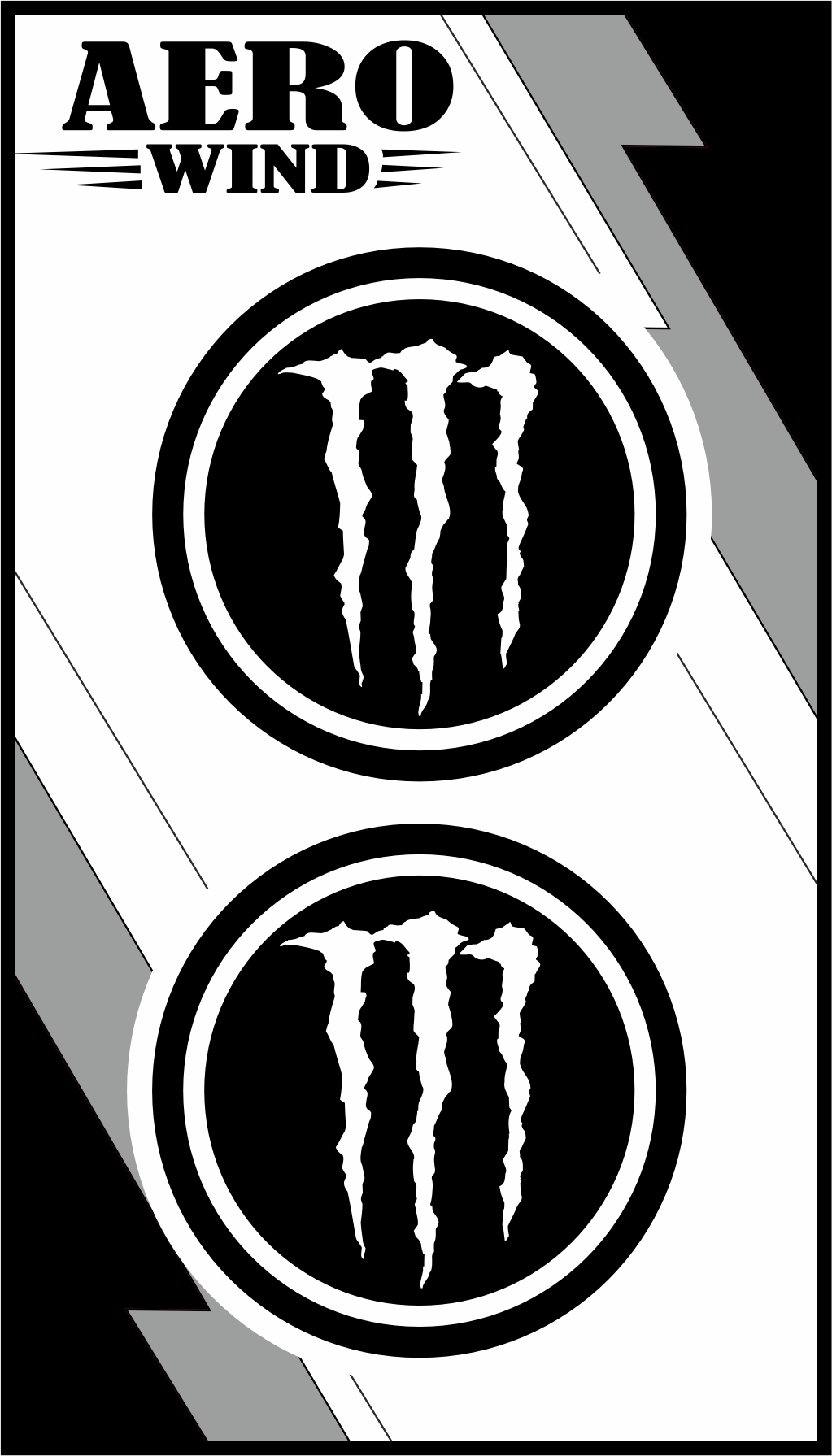 MONSTER İKİLİ DAMLA STİCKER BEYAZ