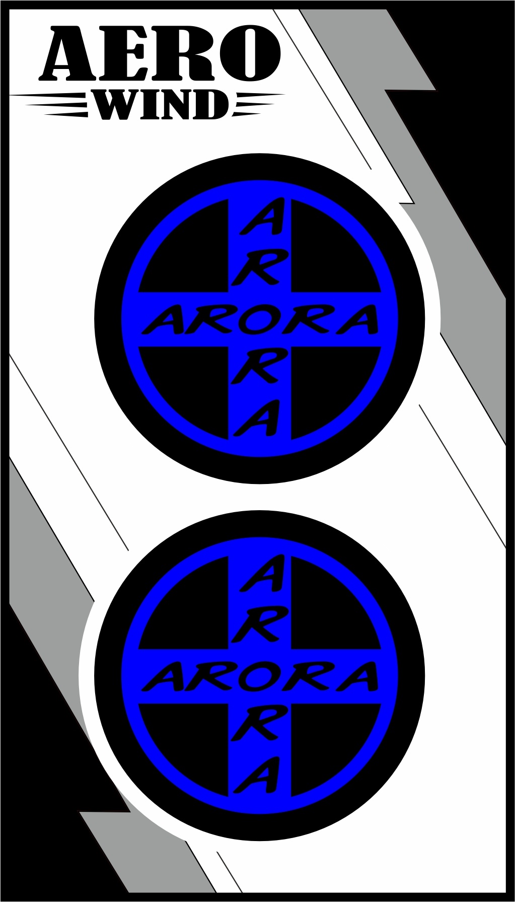 ARORA İKİLİ DAMLA STİCKER MAVİ