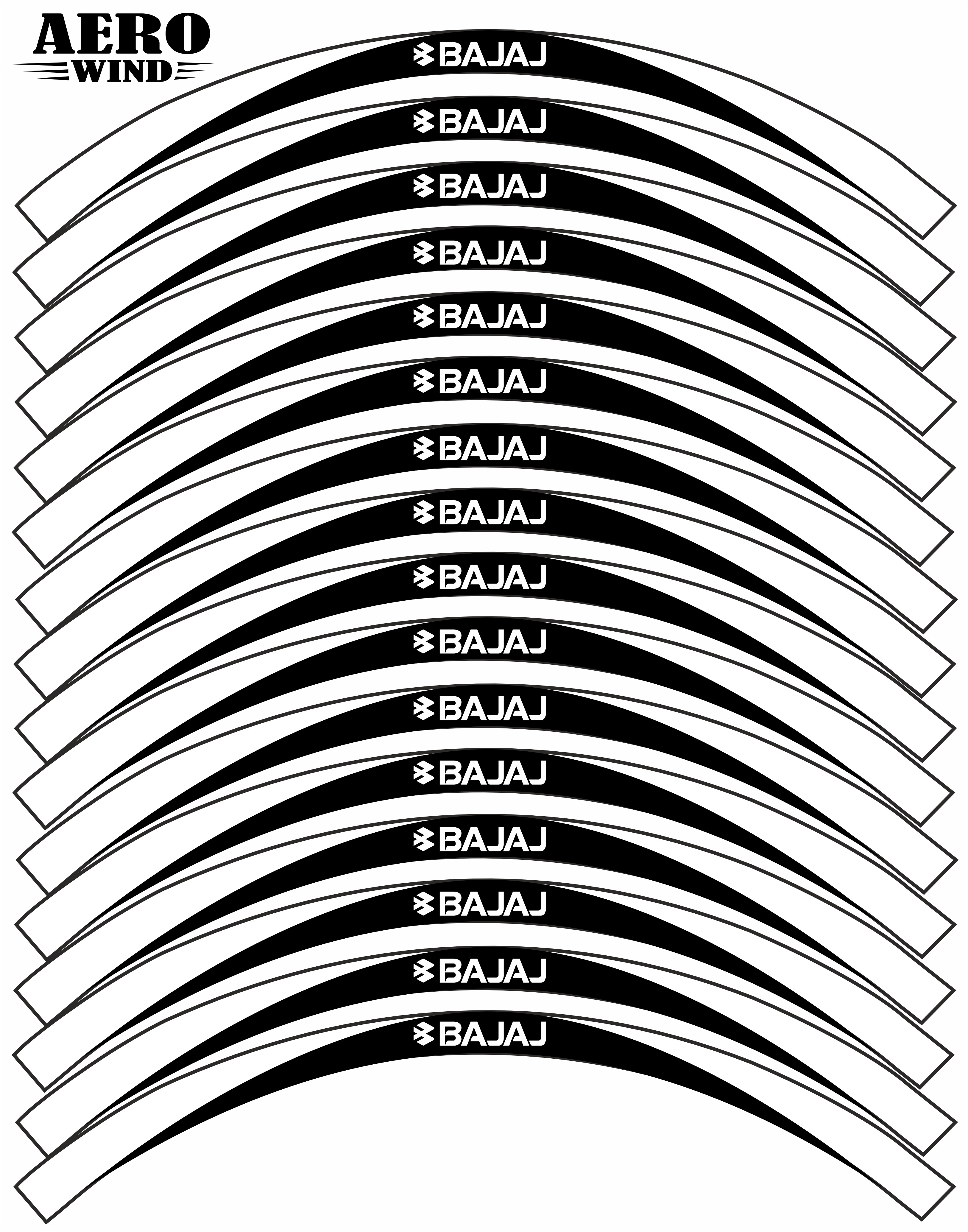 BAJAJ UYUMLU JANT ŞERİDİ SET BEYAZ