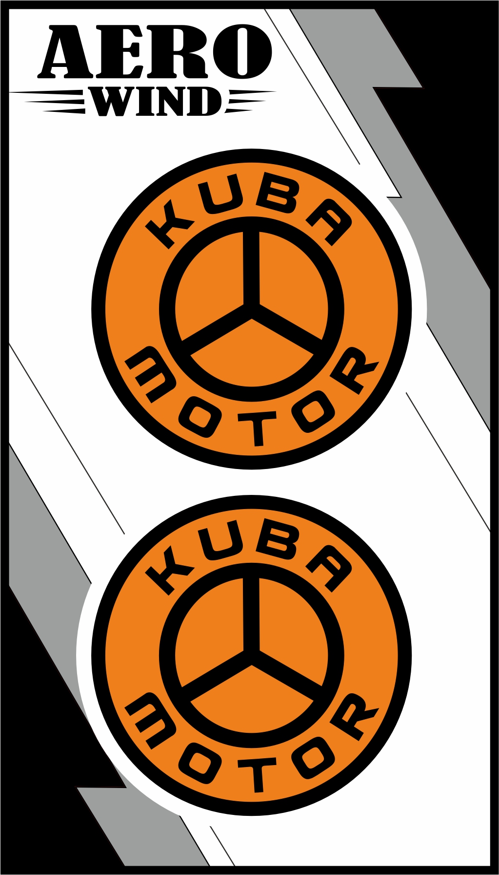 KUBA İKİLİ DAMLA STİCKER TURUNCU