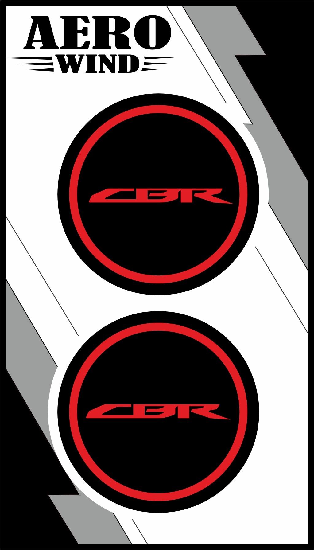 HONDA CBR İKİLİ DAMLA STİCKER KIRMIZI