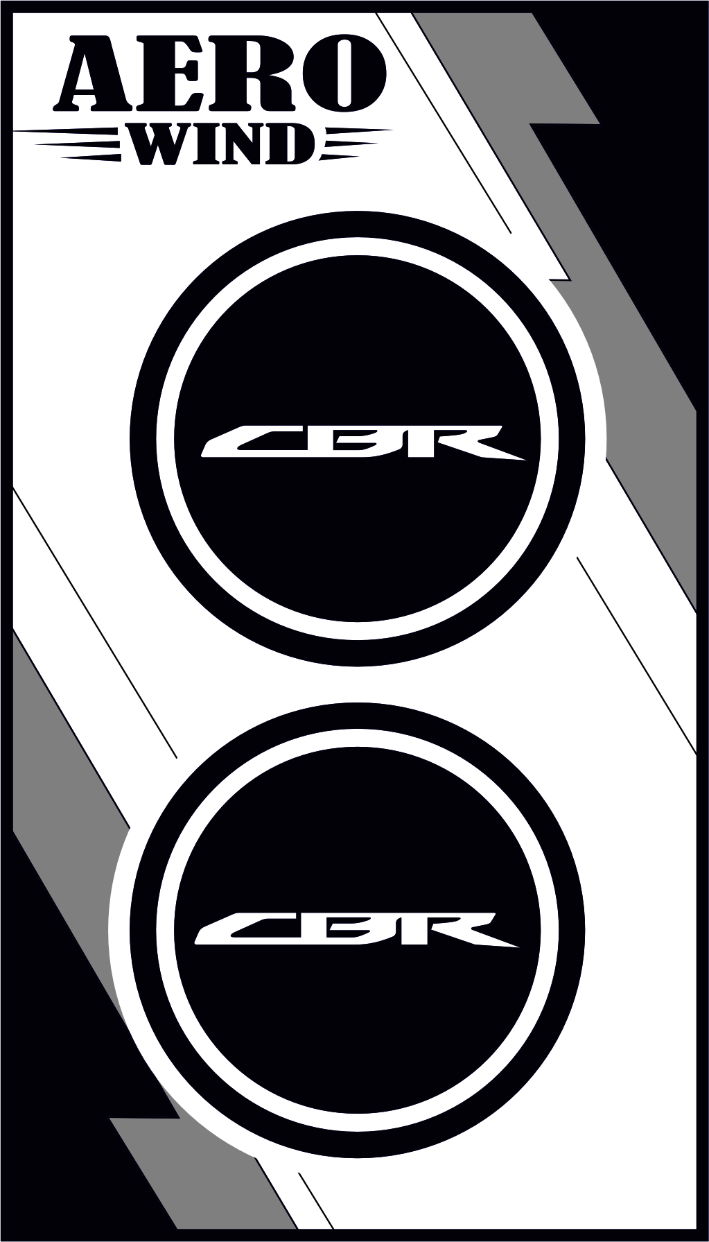 HONDA CBR İKİLİ DAMLA STİCKER BEYAZ