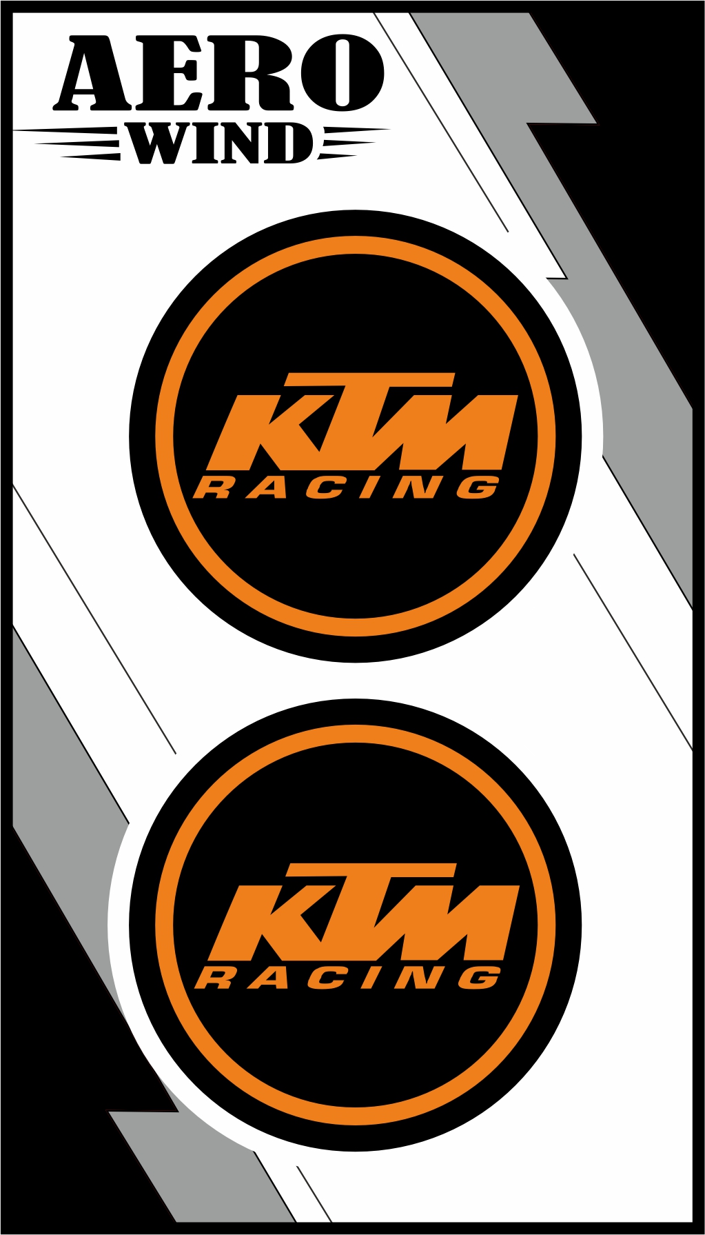 KTM İKİLİ DAMLA STİCKER TURUNCU