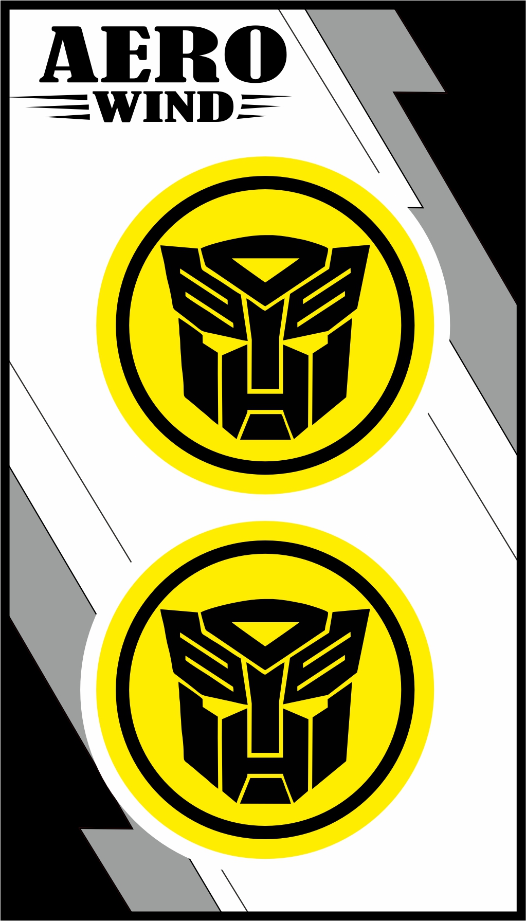 TRANSFORMERS İKİLİ DAMLA STİCKER SARI