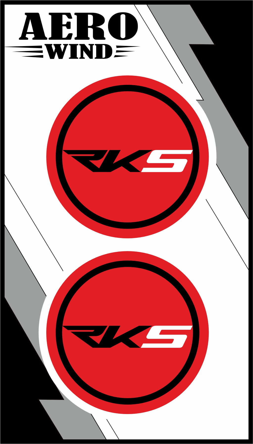 RKS İKİLİ DAMLA STİCKER KIRMIZI
