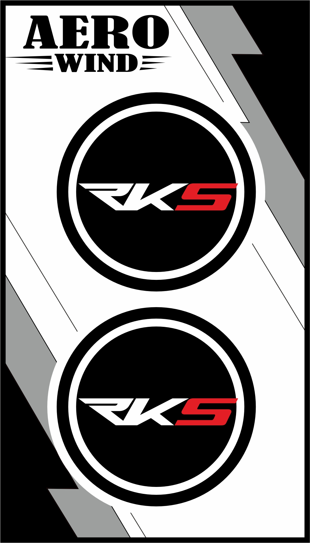 RKS İKİLİ DAMLA STİCKER SİYAH
