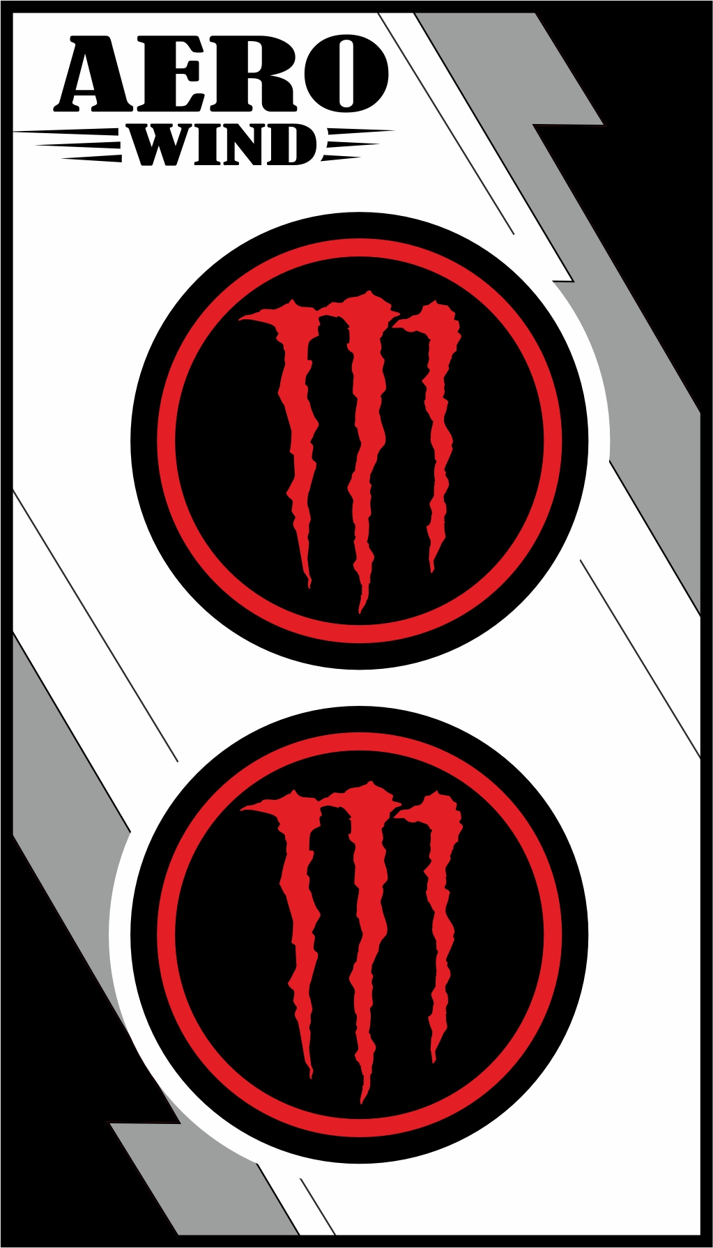MONSTER İKİLİ DAMLA STİCKER KIRMIZI