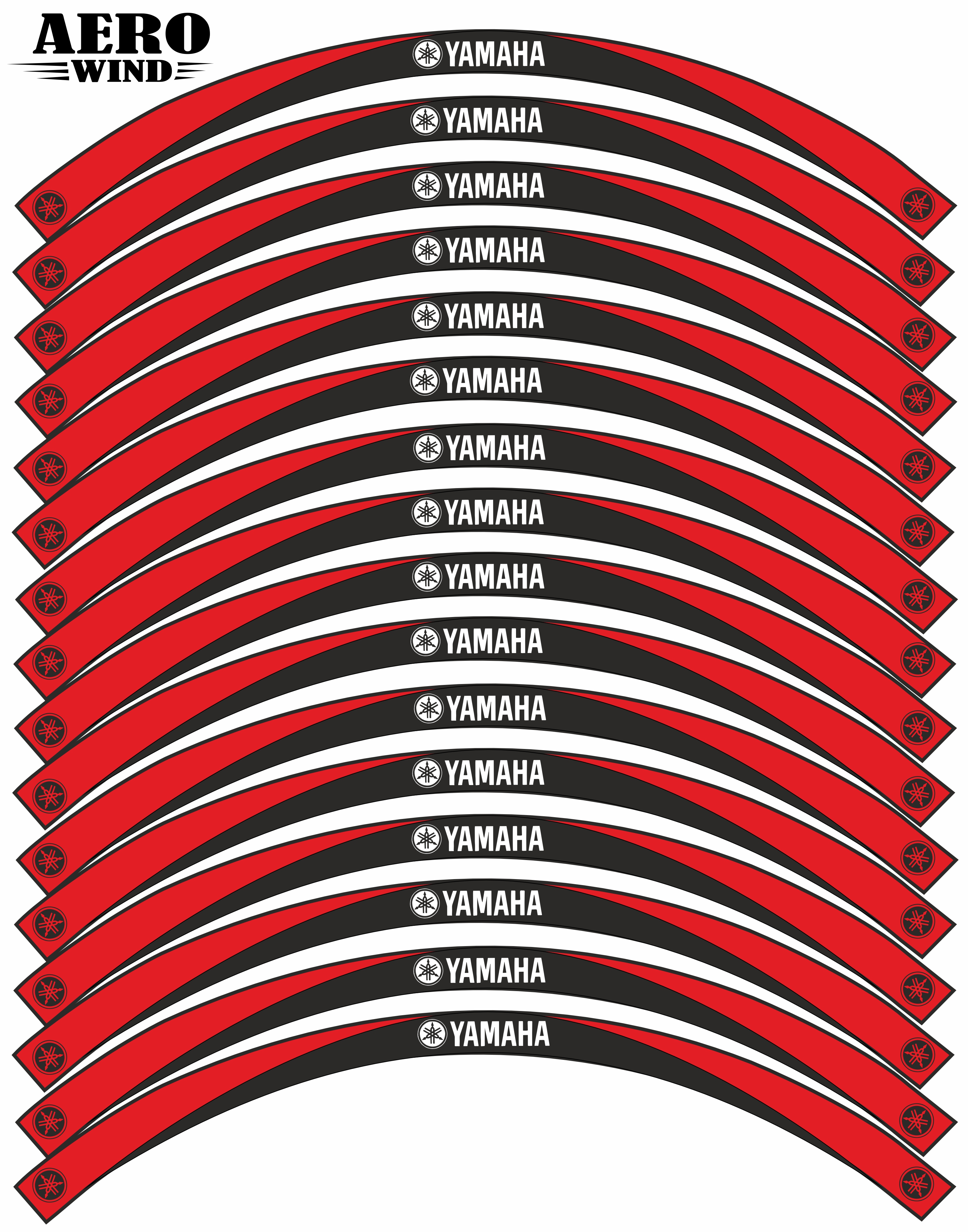 YAMAHA UYUMLU JANT ŞERİDİ SET KIRMIZI