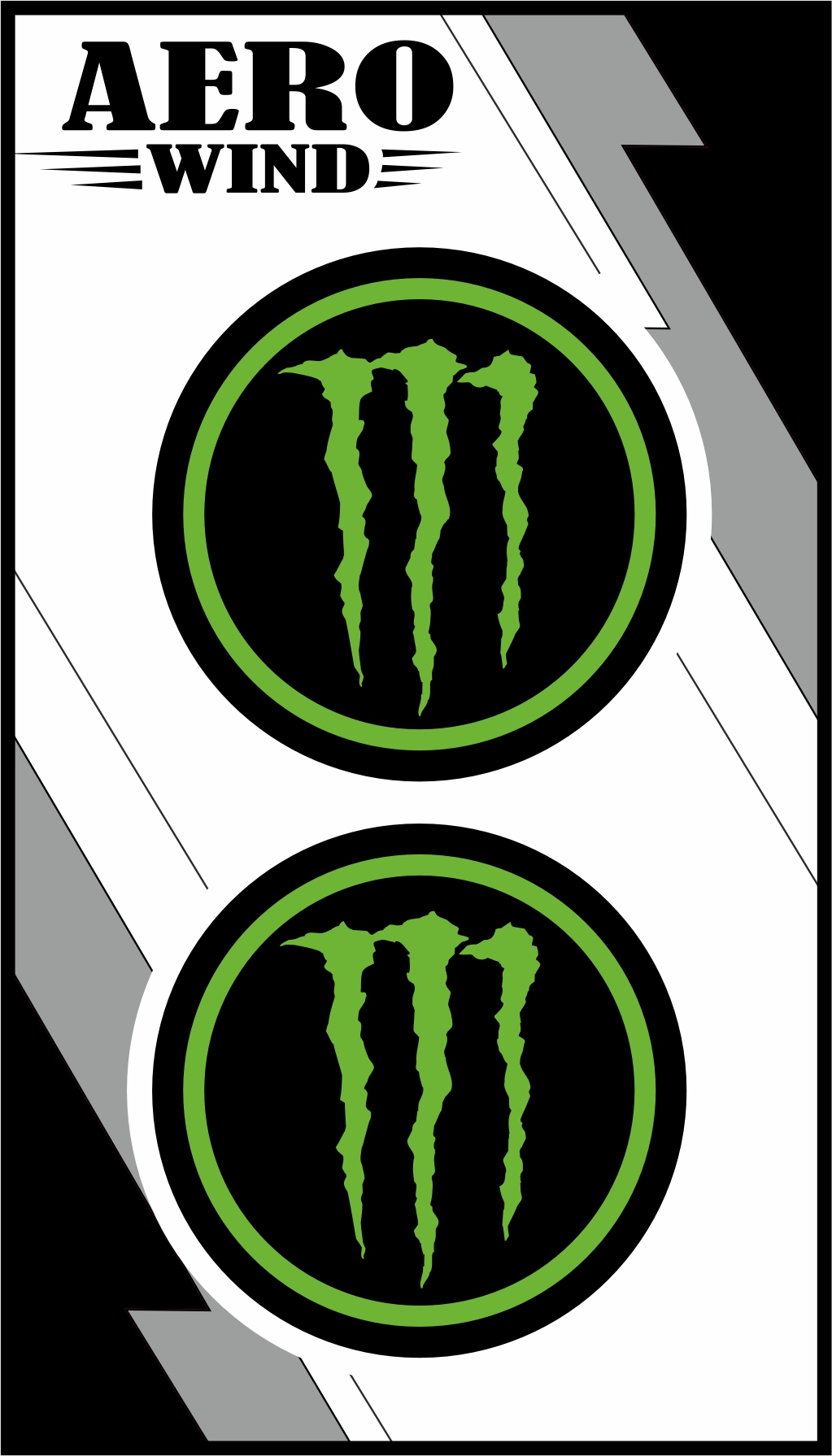 MONSTER İKİLİ DAMLA STİCKER YEŞİL