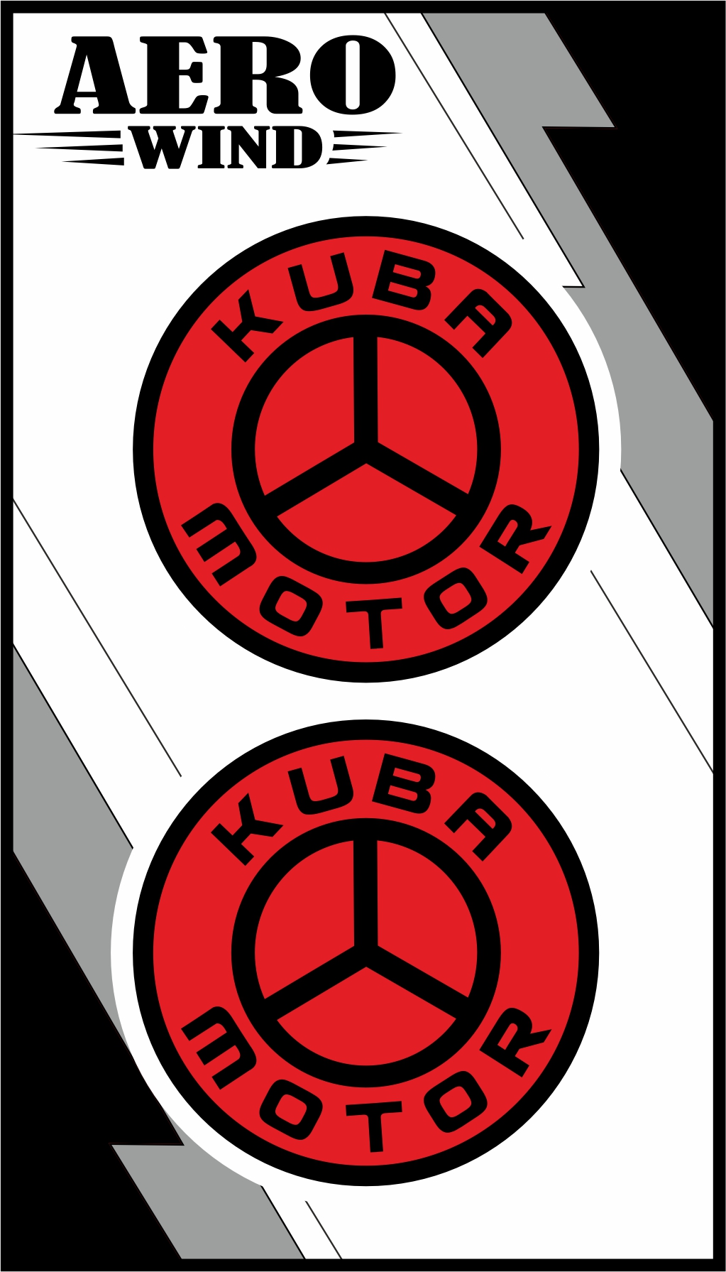 KUBA İKİLİ DAMLA STİCKER KIRMIZI
