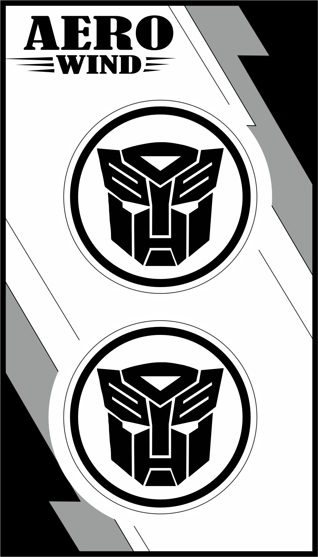 TRANSFORMERS İKİLİ DAMLA STİCKER BEYAZ