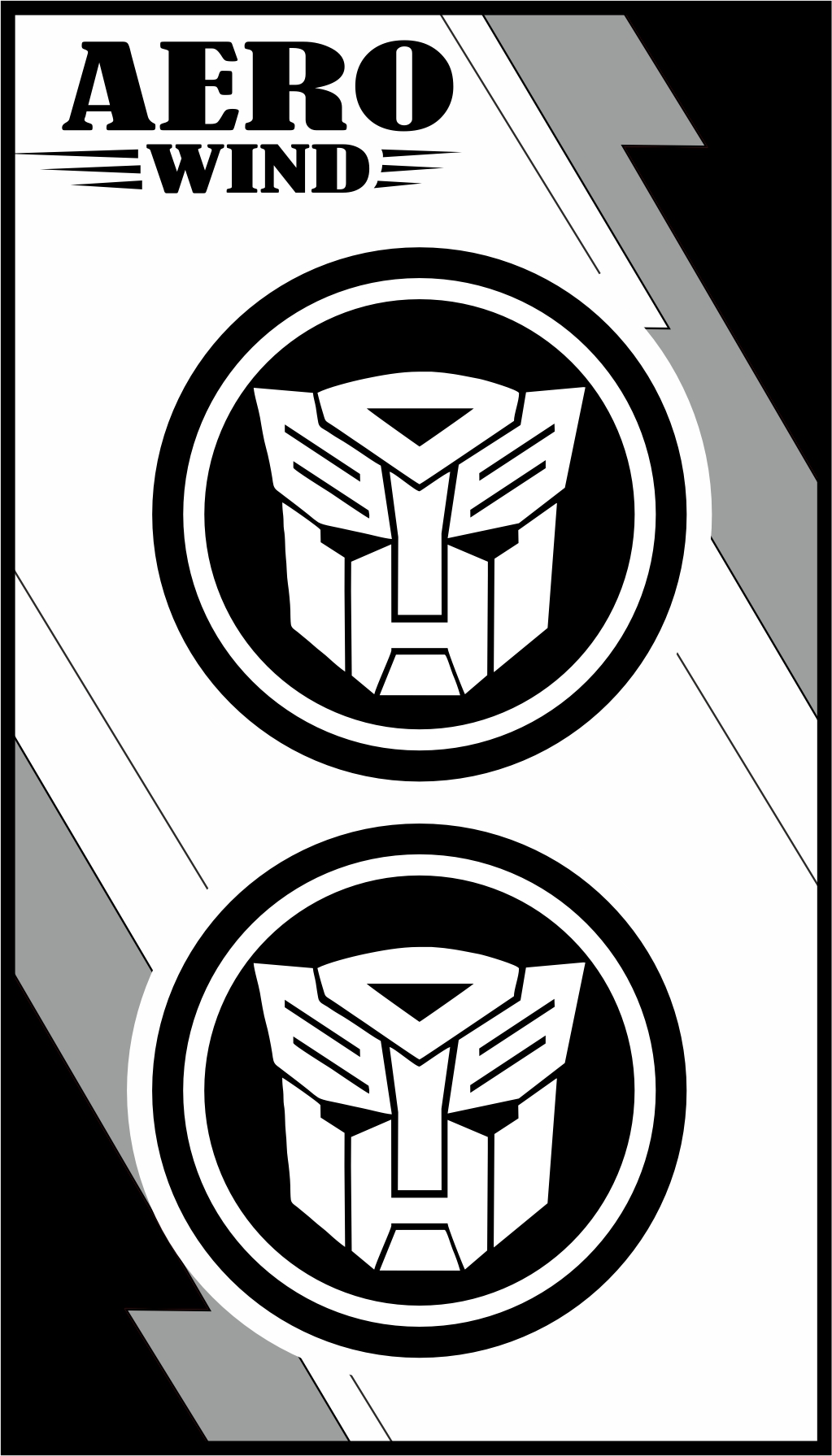 TRANSFORMERS İKİLİ DAMLA STİCKER SİYAH
