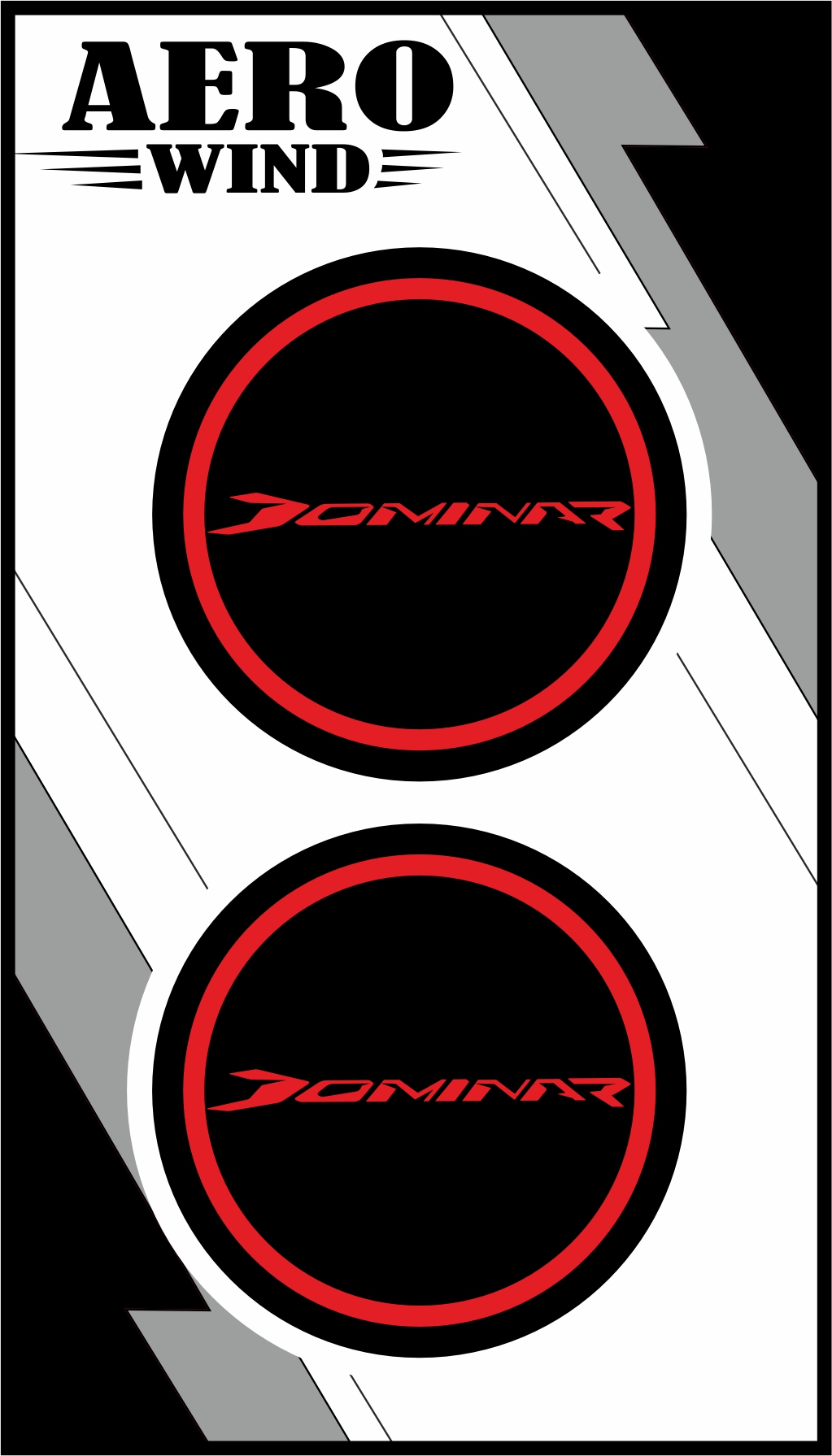 BAJAJ DOMİNAR İKİLİ DAMLA STİCKER KIRMIZI