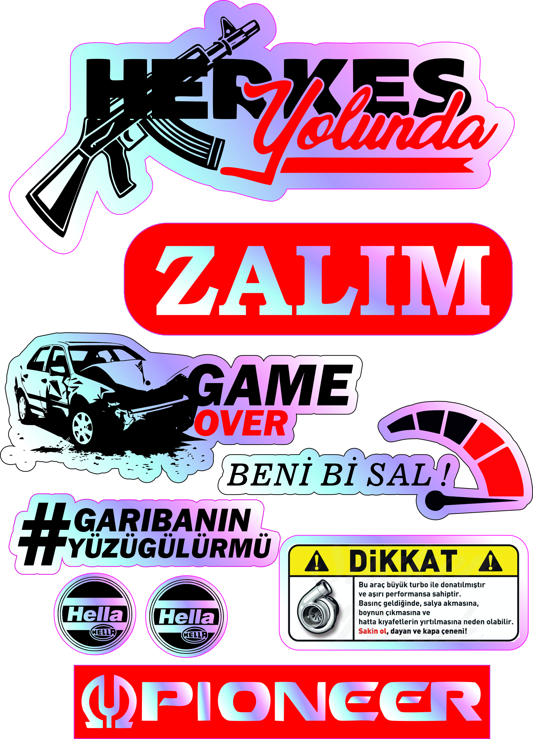 HOLOGRAM A5 STİCKER 012
