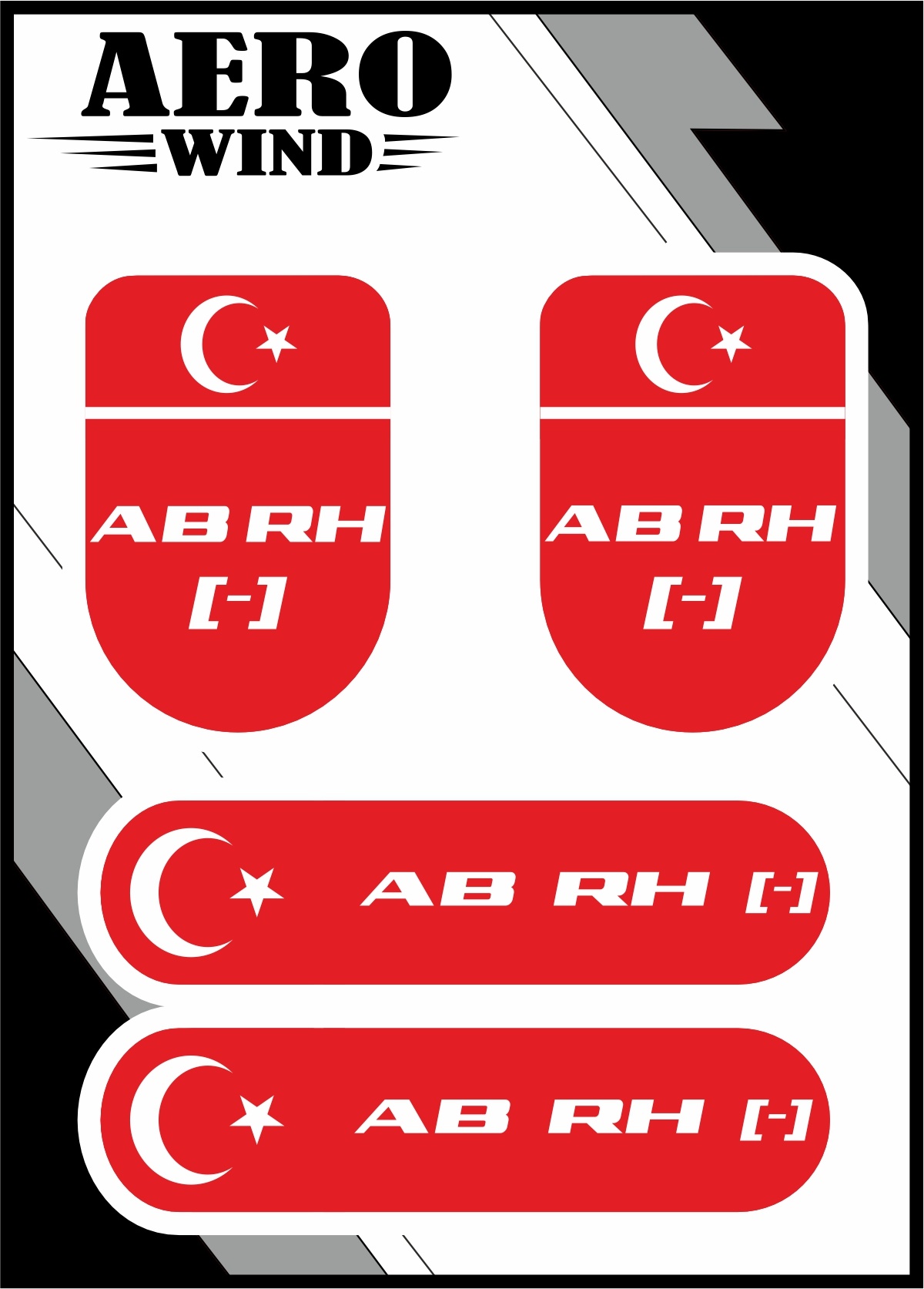 KAN GRUBU ABRH- DAMLA STİCKER KIRMIZI