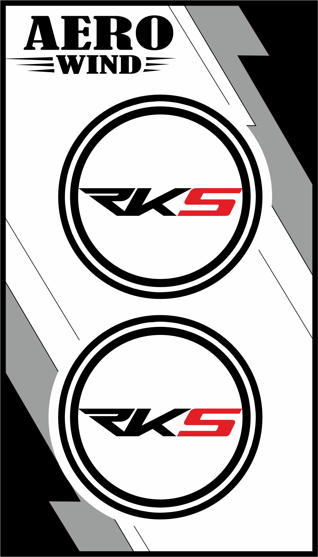 RKS İKİLİ DAMLA STİCKER BEYAZ