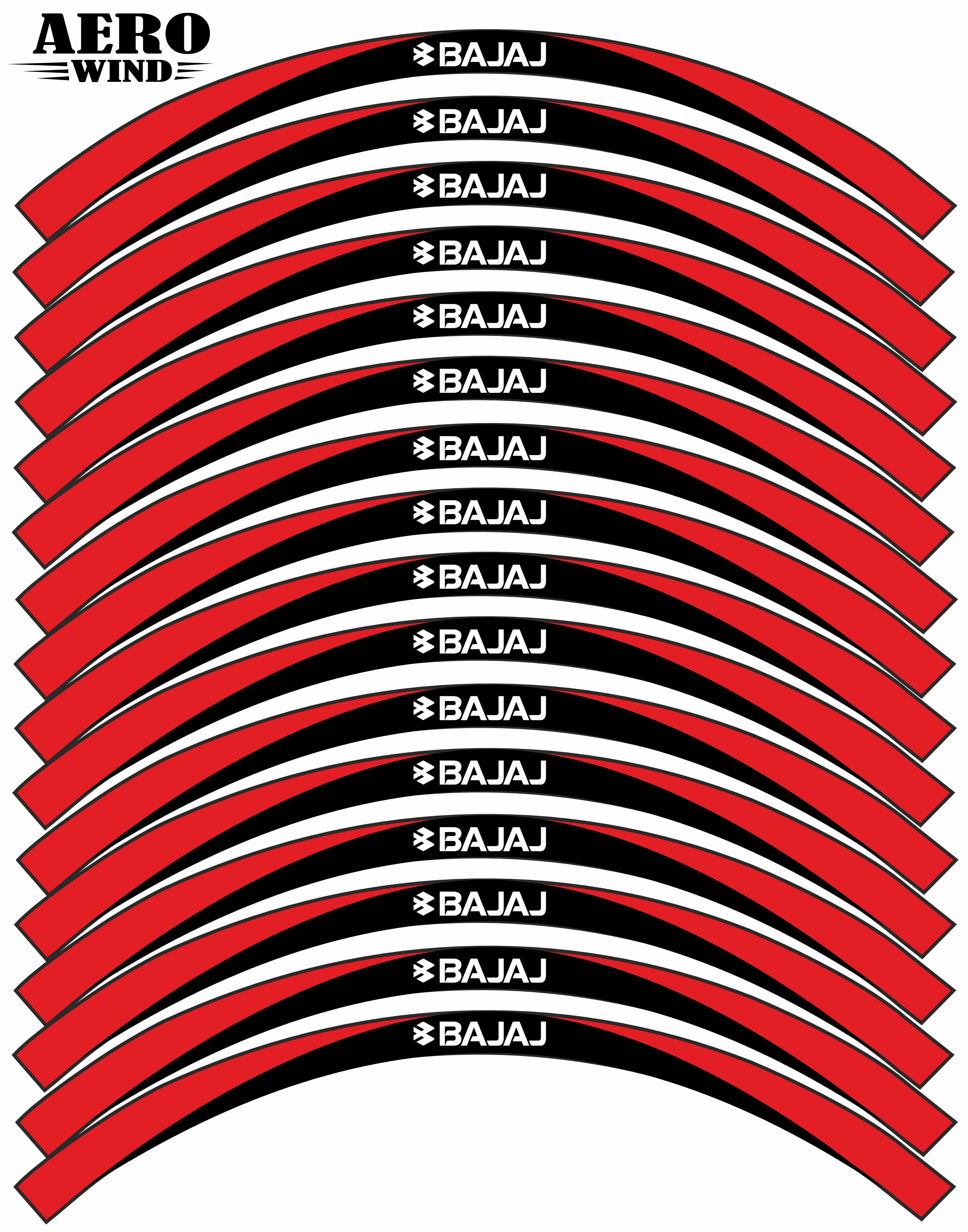 BAJAJ UYUMLU JANT ŞERİDİ SET KIRMIZI