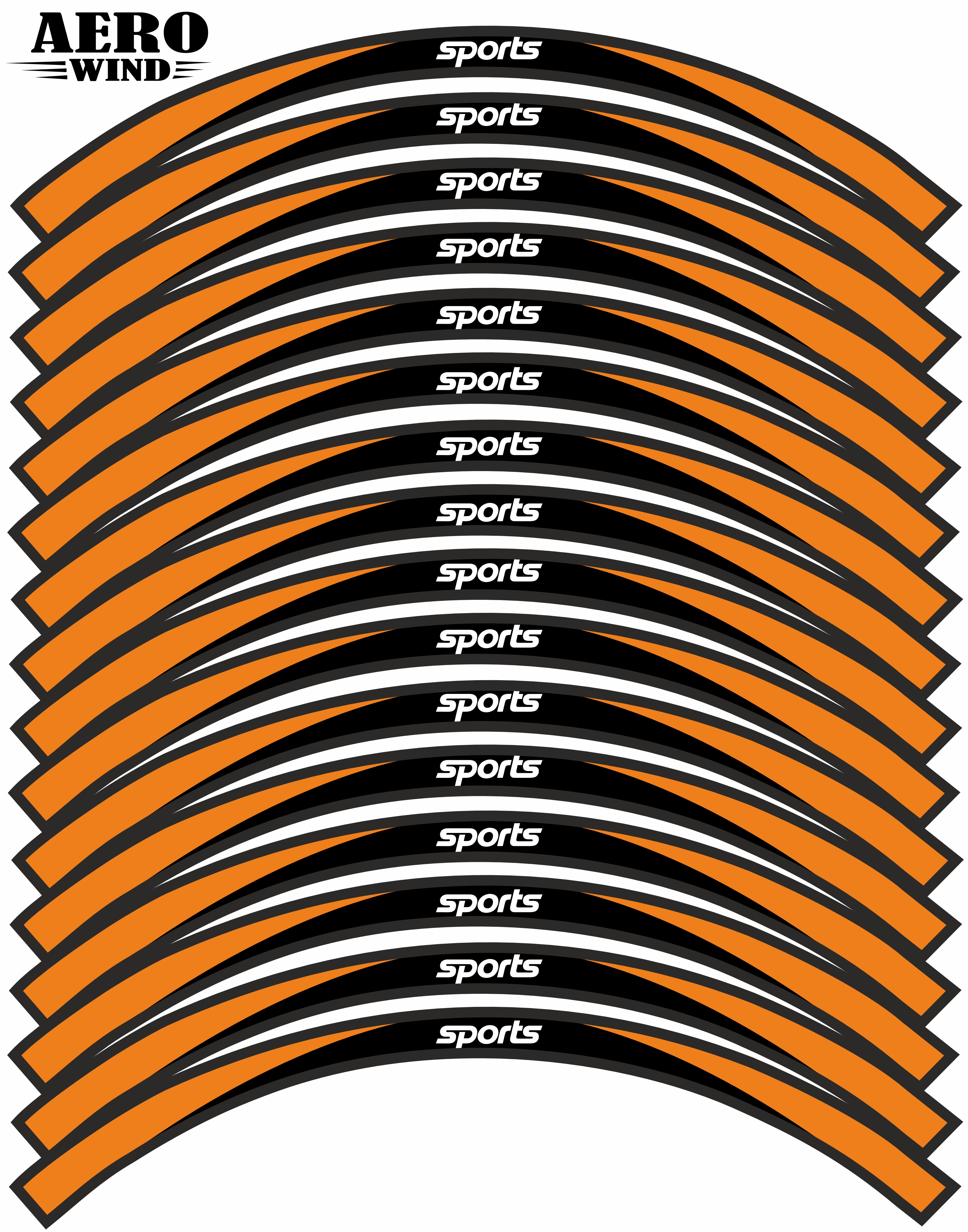 SPORTS UYUMLU JANT ŞERİDİ SET TURUNCU