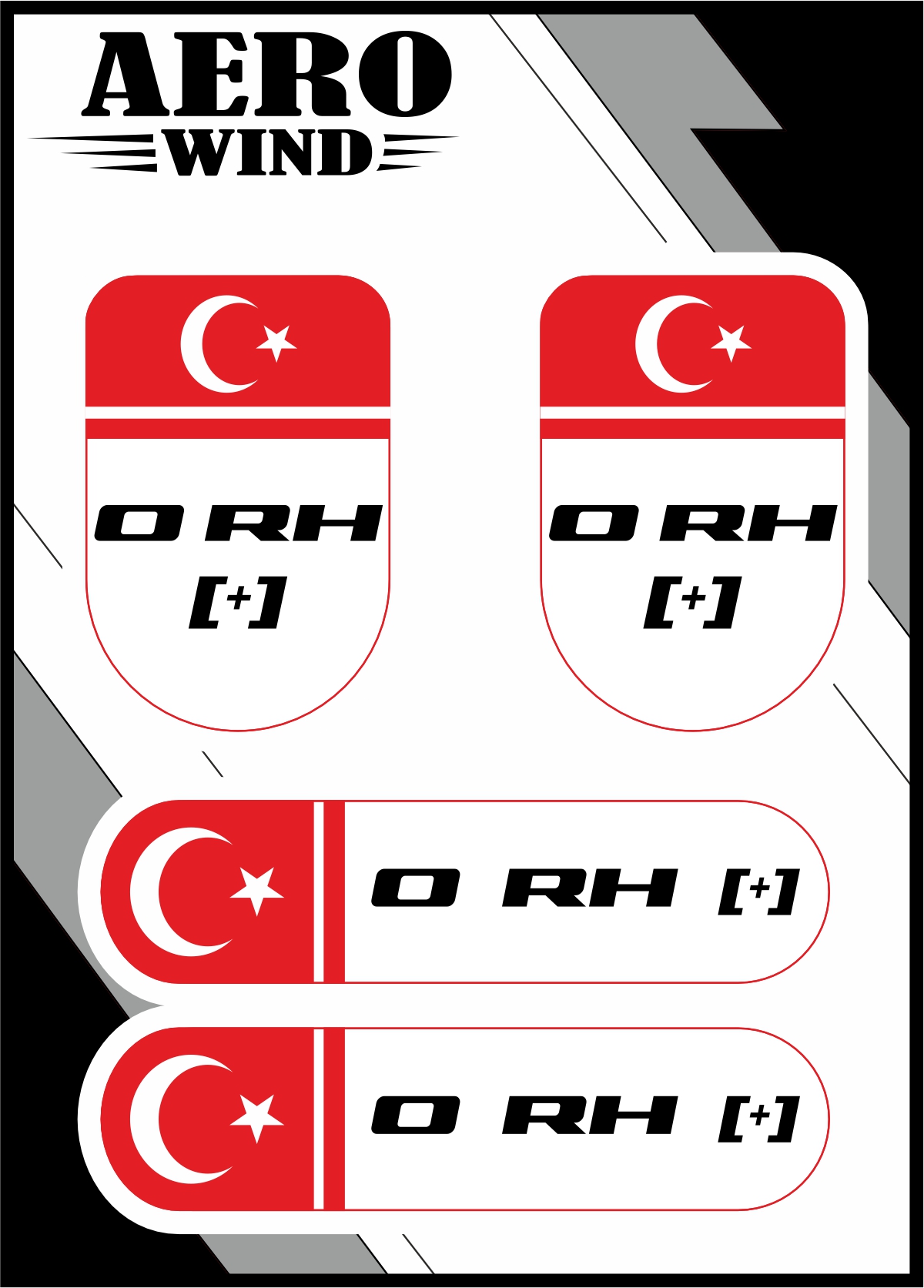 KAN GRUBU ORH+ DAMLA STİCKER BEYAZ