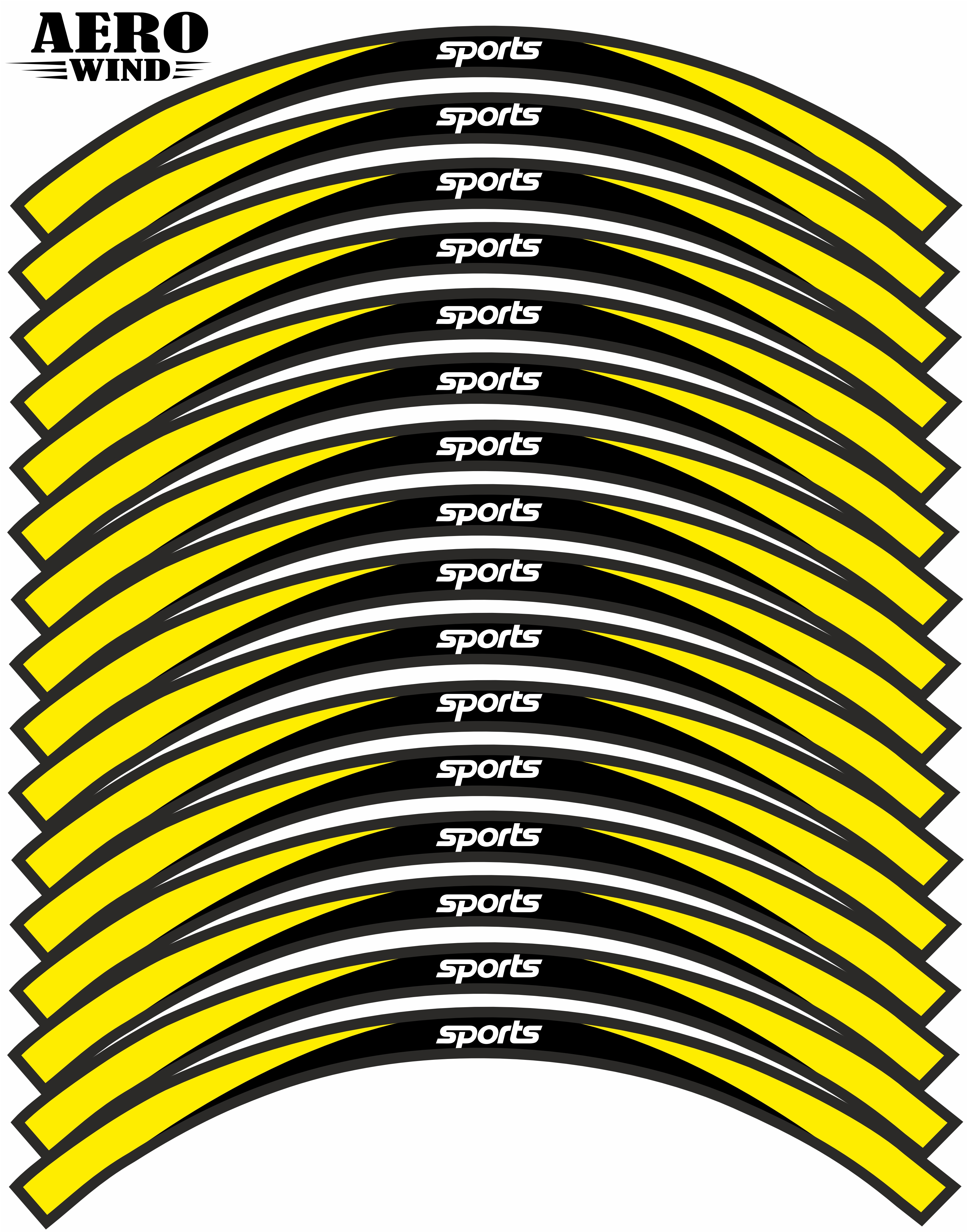 SPORTS UYUMLU JANT ŞERİDİ SET SARI