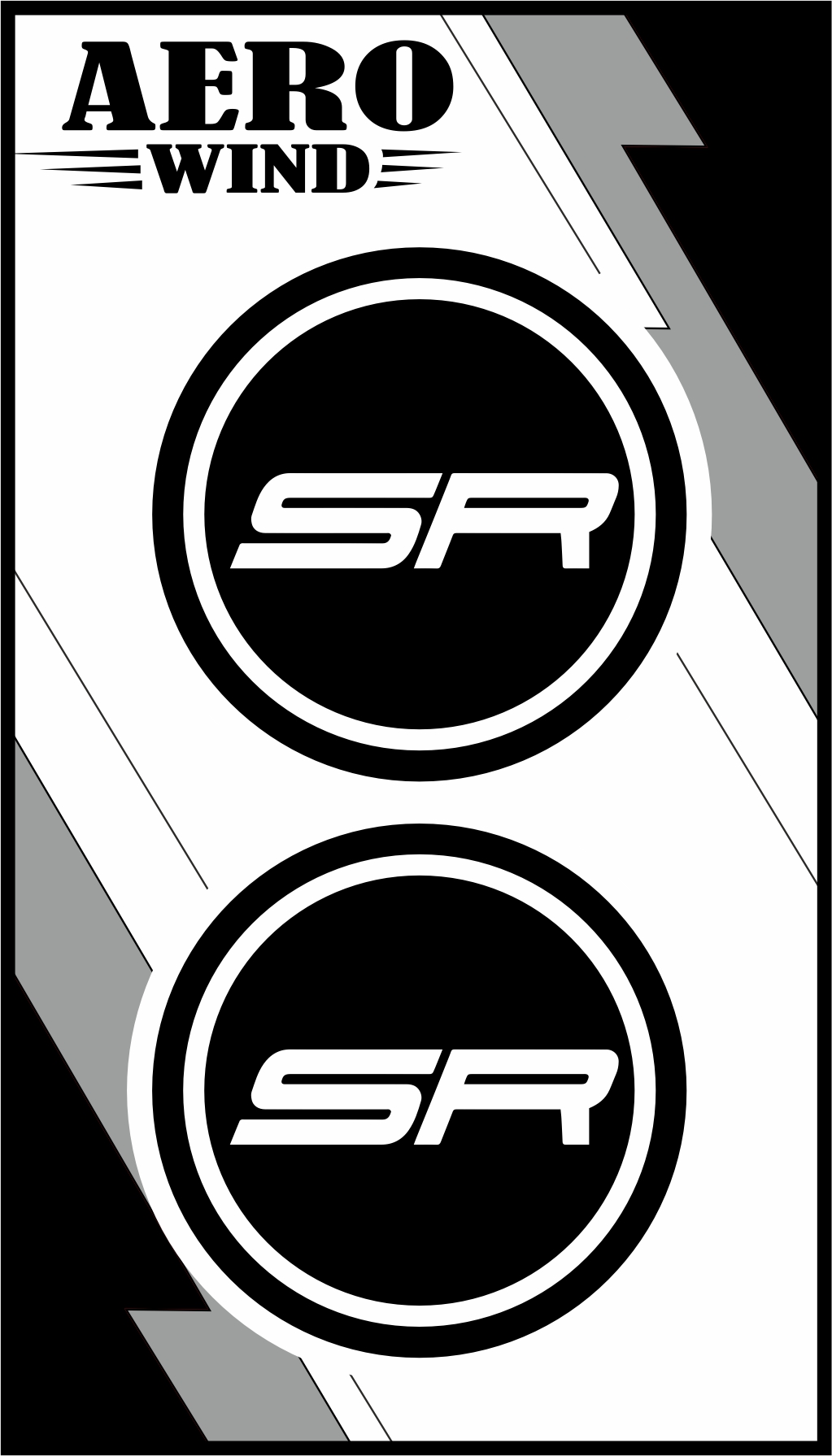 CF MOTO SR İKİLİ DAMLA STİCKER BEYAZ