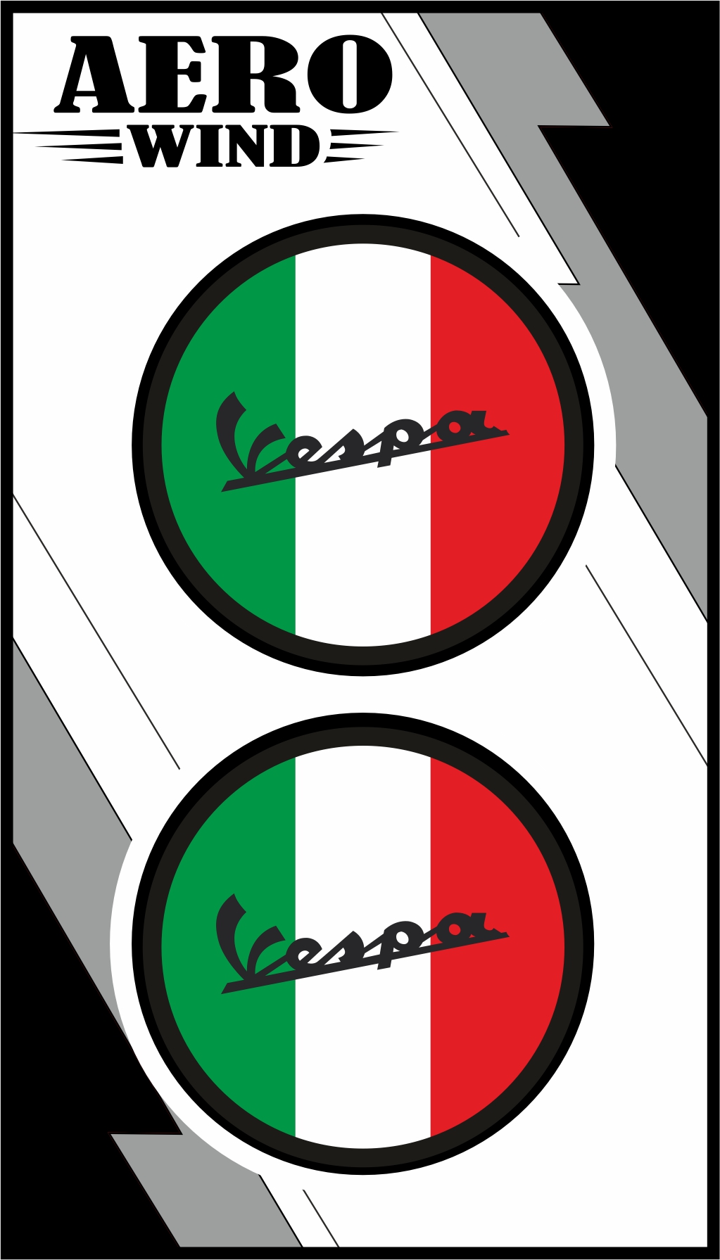 VESPA İKİLİ DAMLA STİCKER İTALYAN