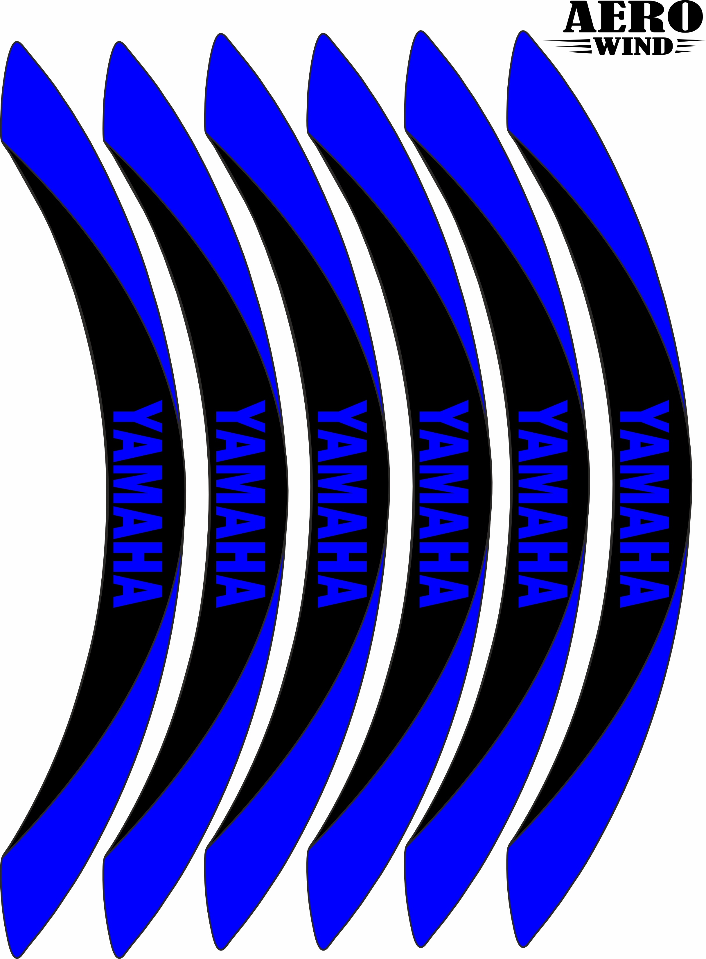 YAMAHA UYUMLU JANT ŞERİDİ SET MAVİ