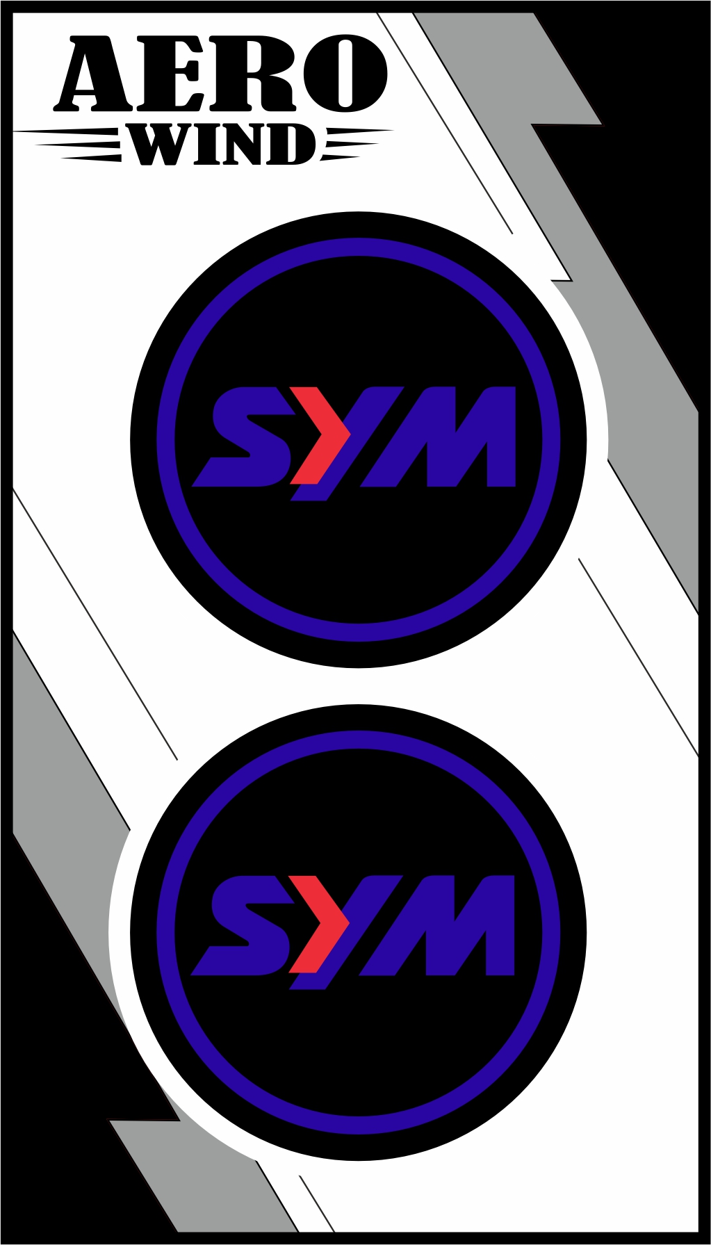 SYM İKİLİ DAMLA STİCKER MAVİ