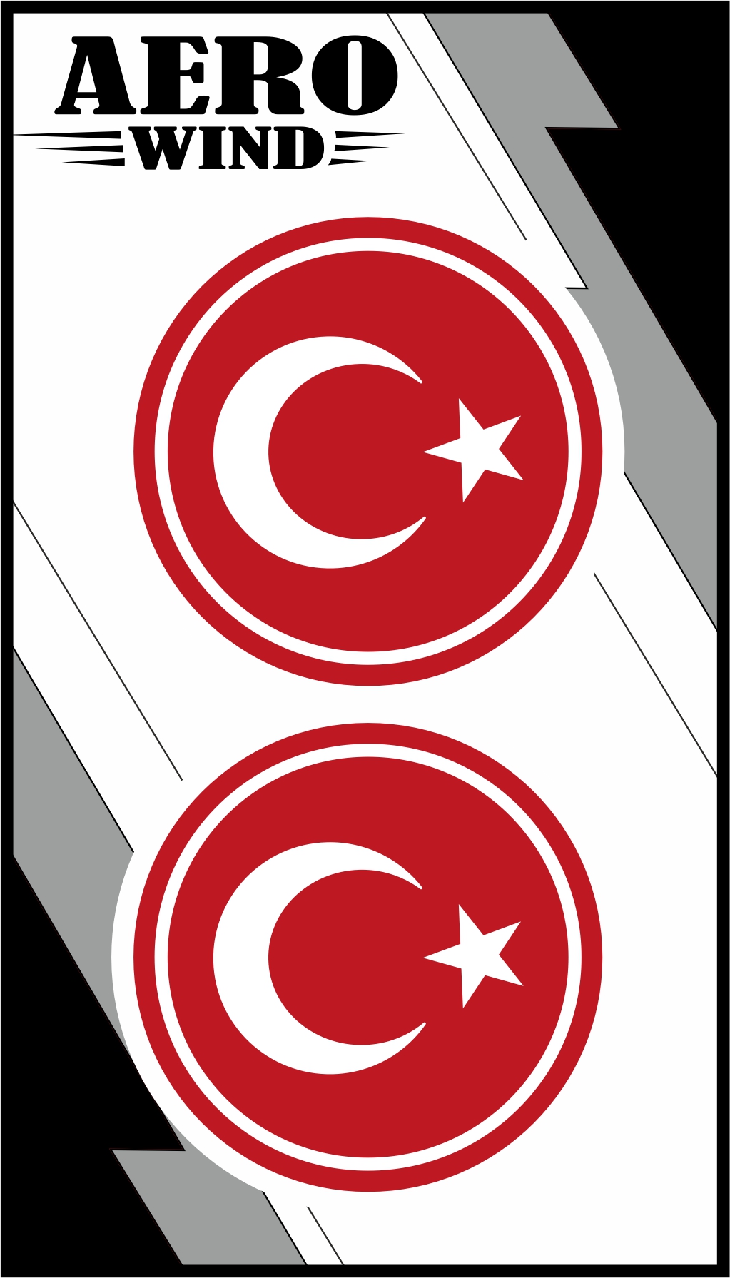 TÜRK BAYRAGI İKİLİ DAMLA STİCKER Kırmızı