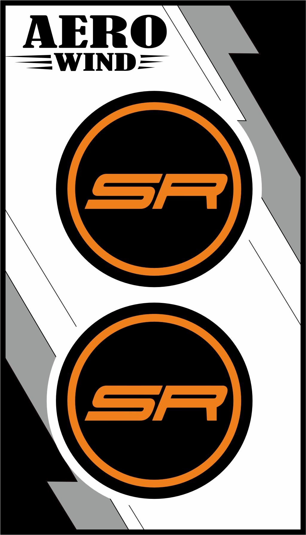 CF MOTO SR İKİLİ DAMLA STİCKER TURUNCU