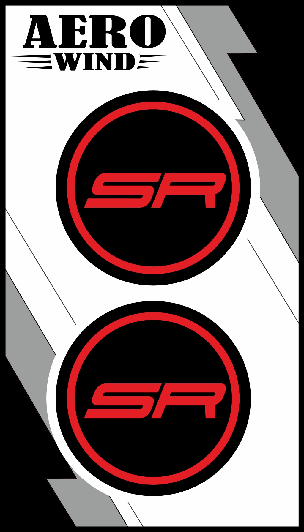 CF MOTO SR İKİLİ DAMLA STİCKER KIRMIZI